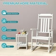thumbnail image 6 of FODINGHILL Outdoor Rocking Chair Set of 2,HDPE All Weather Patio Rocking Chair for Porch Garden Deck,White, 6 of 11