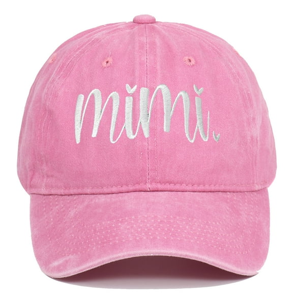 MIMI Embroidery Baseball Cap Classic Solid Color Washed Distressed Dad Hat Lightweight Adjustable Sun Hats For Women