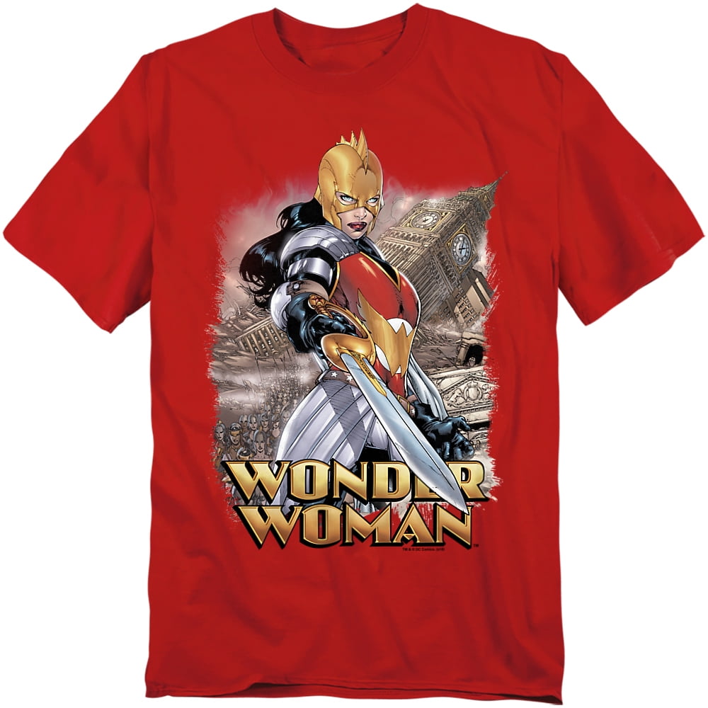 JLA T-Shirt Wonder Woman Unisex Graphic Tee For Men & Women Red