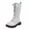White, variant on Girls Boots Fashion High Sleeve Leather Boots for Little Girls with Side Zipper and Camellia Flower Accessories Stylish Comfortable Durable