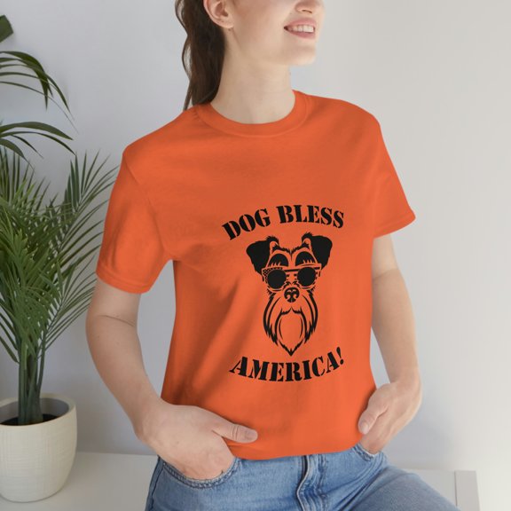 Dog Bless America Unisex Jersey Short Sleeve Tee