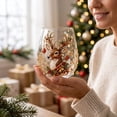 thumbnail image 5 of Christmas Stemless Wine Glasses, Embossed Holiday Tumbler Cups Set for Party, Festive Table Decor, 5 of 5