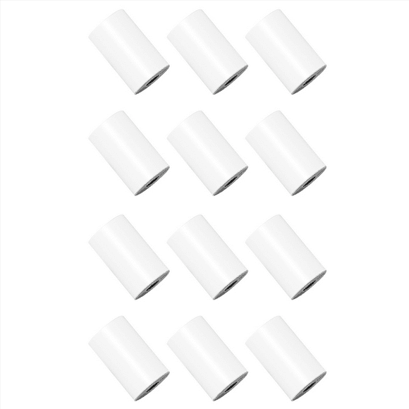 12 Roll Mini Pocket Printer Sticker Paper, 30 X 57mm Self-Adhesive Thermal Paper for Pocket Printer,Black on White