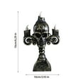 thumbnail image 4 of XEOVHV Halloween Skull Head LED Light, 5.9 Inch Black Silver Color Flameless Plastic Halloween Skeleton Candle Lamp for Home Office Halloween Party Decorations (Green Light), 4 of 7