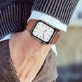 thumbnail image 3 of LEIXIUER Compatible with Apple Watch Leather Band 45mm 44mm 40mm 49mm 41mm 38mm 42mm for Adjustable Calfskin Leather Watch Stap Quick Release Wristbands for iWatch Series Ultra SE 8 7 6 5 4 3 2 1, 3 of 5
