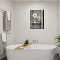 thumbnail image 2 of Bathroom Wall Art White Flowers for Room Decoration Canvas Prints for Farmhouse Bathroom Decor yellow Modern Bathtub Daisy for Home Interior Decor Ideas 12"x 16", 2 of 6