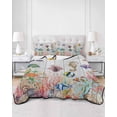 thumbnail image 2 of Twin Quilt Bedding Set, Seahorse Coastal Reversible Summer Quilt 3 Pieces, Nautical Ocean Summer Beach Coral Wooden Lightweight Bedspreads Coverlets with 2 Pillow Shams for All Seasons, 2 of 5