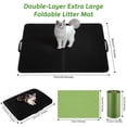 thumbnail image 2 of Famistar All-in-One 2-Layer 30*22IN Cat Litter Trapping Mat Handrails Attached Set with 2 Rolls of Litter Bags and 1 Litter Bag Dispenser, Extra Large Black, 2 of 8