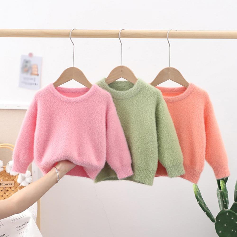 Girls fuzzy sweater clearance