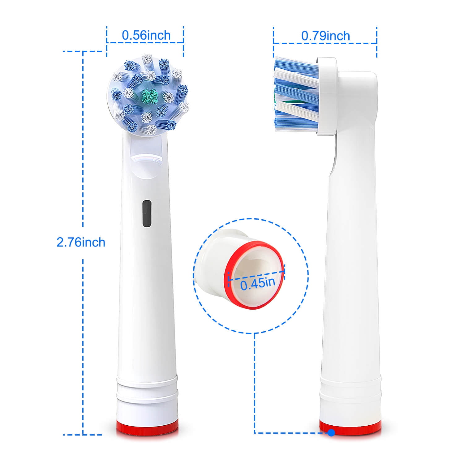 16 Pack Oral B Replacement Toothbrush Heads, Compatible with Braun Oral B Pro Genius and Smart Electric Toothbrush, Include 4 Floss, 4 3-D White, 4 Cross and 4 Clean Brush Heads - Walmart.com
