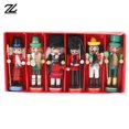 thumbnail image 2 of Muñeco de Navidad soldado, decoración de madera, títere de Cascanueces, adornos colgantes de escritorio para fiesta de árbol de Navidad, Año Nuevo, 1 ud., 2 of 4