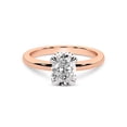 thumbnail image 3 of IGI Certified 6 Carat Oval Shape Lab Grown Diamond Engagement Ring | 14K Rose Gold | Mabel Petal Solitaire Diamond Ring | FG-VS1-VS2 Quality Friendly Diamonds, 3 of 6