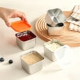 thumbnail image 6 of Stainless Steel Seasoning Box - 180ml Spice Container with Lid - Airtight Spice Jar for Salt Sugar Pepper - Kitchen Counter Condiment Storage, 6 of 8
