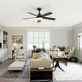 thumbnail image 5 of Sofucor 42 Inch Modern Ceiling Fan With LED Light 5 Blades Remote Control Reversible DC Motor Black For Bedroom, 5 of 13