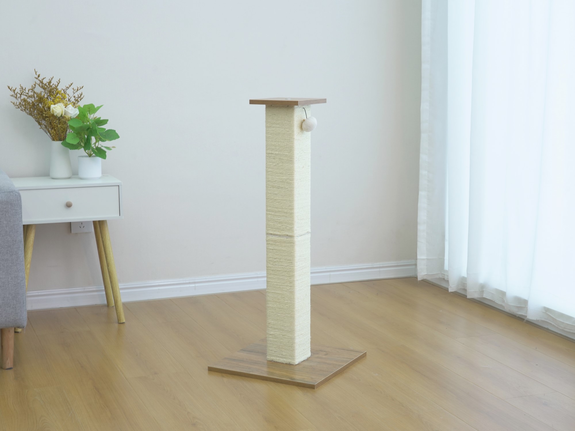 Vibrant Life Large Square Scratching Post, Beige