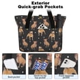 thumbnail image 2 of Tote Bag for Women - Pitbull Dog and Footprint Shoulder Bag - Large Utility Work Duffle Bag with Zipper Handbag for Travel, Work, Sprots, 2 of 5
