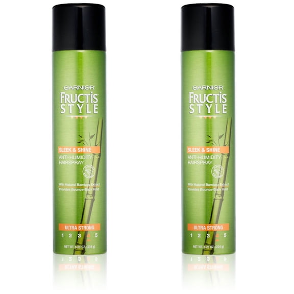 (2 Pack) Garnier Fructis Style Sleek And Shine Anti-Humidity Aerosol Hairspray 8.25 Ounce Ultra Strong #4