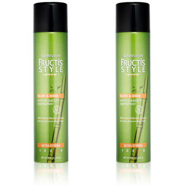 2 Pack) Garnier Fructis Style Sleek And Shine Anti-Humidity Aerosol  Hairspray  Ounce Ultra Strong #4 