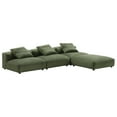 thumbnail image 4 of 4 pcs Modular Sofa Sectional, Green, Fabric, Living Room Lounge Cafe Lobby Hospitality Restaurant, Modern Contemporary, HB37428, 4 of 12