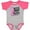 Heather and Hot Pink, variant on Inktastic Never Stop Fighting Breast Cancer Awareness Boys or Girls Baby Bodysuit