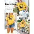 thumbnail image 4 of XCHQRTI Women Butterfly Daisy Tshirt Plus Size Shirts Casual Summer Tee, 4 of 7