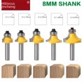 thumbnail image 3 of 5-Piece High-End Alloy Round-Corner Milling Cutter Set with 8mm Shank – Precision Edge Shaping Tools for Versatile Machine Compatibility, Durable for Smooth Radius Cutting in Machining Tasks, 3 of 6