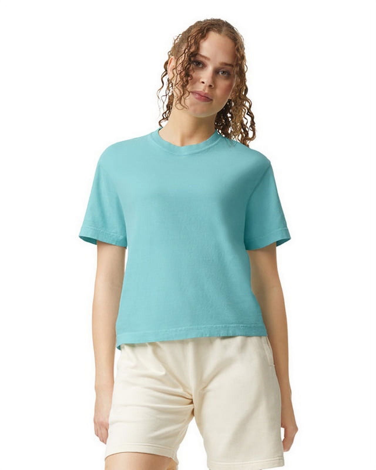 【COMFORT】 COMFORT x boooruru Earth T-shirt : 2 Colors Comfort Colors® 3023CL Heavyweight Women's Boxy T-Shirt