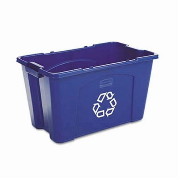 Rcp  Stacking Recycle Bin  Rectangular  Polyethylene  18 gal  Blue