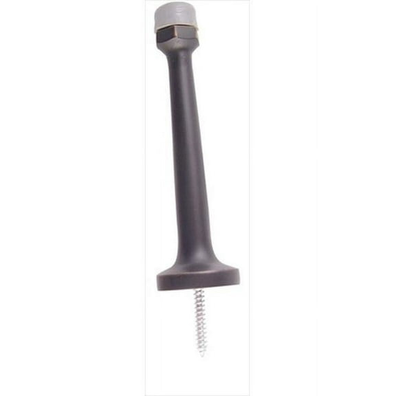 Emtek 2231 4" Length Solid Brass Baseboard Door Stop with Screw, Oil Rubbed Bronze