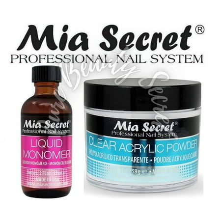 Mia Secret Liquid Monomer 2 oz and Clear Powder 2 oz