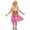 #0325-Hot Pink, variant on Favoffer Toddler Big Kid Girls Short Sleeve Dress Summer Valentine Print Ruffle Round Neck Casual Gown for Daily Valentine Party Play Sizes 3-12Y