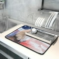 thumbnail image 5 of American Flag Eagle Dish Drying Mat Countertop 18x24 Inch Absorbent Microfiber, Microfiber Multi-Purpose Counter Rack Sink Drainer Pad, 5 of 7