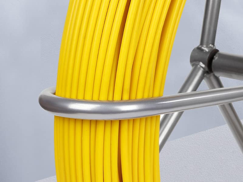 656FT Fiberglass Fish Tape 1/4 inch(6MM), High Strength Flexible Wire Puller, Non-Conductive Electrical Fish Tape for Wall/Conduit Cable Running Installation