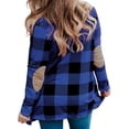 thumbnail image 2 of Innerwin Cardigans Ouvert Cardigan Femme Voyage Carreaux Buffalo Doux Bleu Noir TG, 2 of 3
