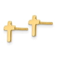 thumbnail image 2 of Auriga 14k Yellow Gold Cross Stud Earrings for Women(L- 6.49mm, W- 4.6mm), 2 of 5
