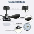 thumbnail image 7 of Tower Fan 24" Small Ceiling Fan with Light remote control ,Modern Low Profile black Ceiling Fan, 6-Speeds Quiet Reversible DC motor for Bedroom,Kitchen,Box Fan, 7 of 7