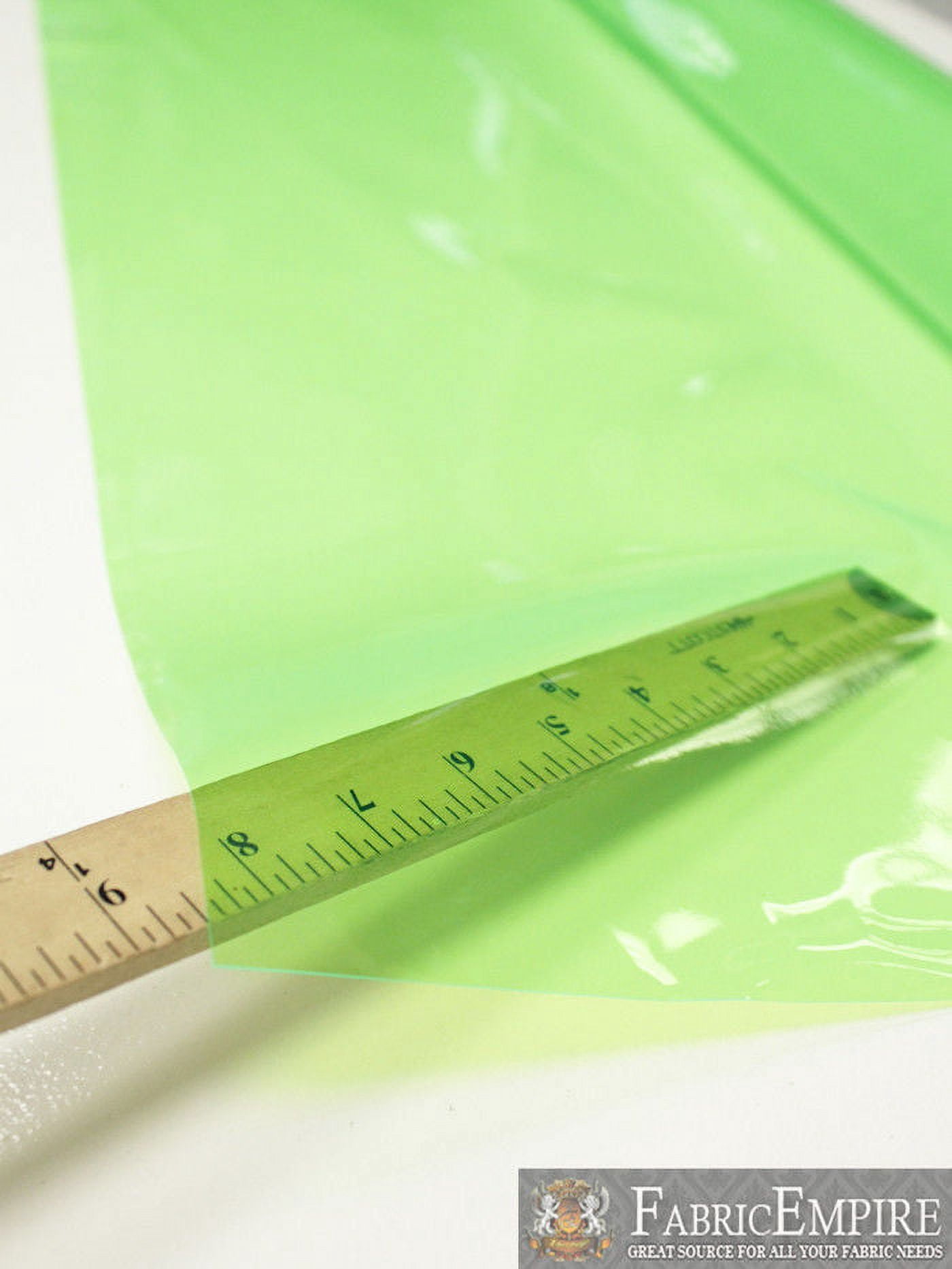 30 Gauge Green Tinted Plastic Vinyl Fabric 48" Wide Sold By The Yard