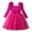 Hot Pink, variant on JSGEK Toddler Girls Sparkly Trendy Dress Puffy Sleeves Square Collar Princess Tulle Dress with Bow Pink 4 Years