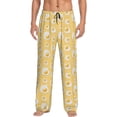thumbnail image 5 of Mens Pajama Pants Bottoms with Pockets - Cute Fried Egg Yellow Comfy Mens Pj Pants, Soft Men Lounge Pants, 5 of 5