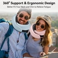 thumbnail image 5 of WANDER+ Travel Pillow, 100% Pure Memory Foam Travel Neck Pillow Airplane Neck Support Ergonomic Design Best for Sleeping Plane Car Train Office Flight for Adults ,Orange, 5 of 7