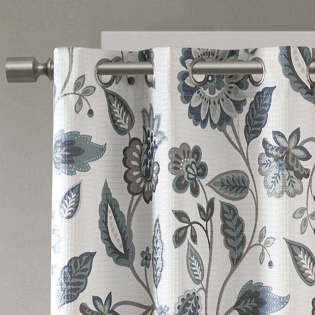MAYEERTY Jacquard Printed Curtain Panel - Room Darkening for Bedroom