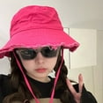 thumbnail image 4 of COMEET Fisherman Hat, Outdoor Bucket Hat with Adjustable Chin Rope Frayed Design Bucket Hat Sunproof Fisherman Hat for Adult, 4 of 20