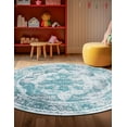 thumbnail image 6 of Unique Loom Sofia Collection Area Rug - Salle Garnier (7' Round Turquoise/Blue), 6 of 6