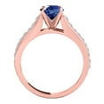 thumbnail image 2 of Mauli Jewels Rings for Women 1.06 Carat Diamond And Tanzanite Ring Prong-Setting 10k Rose Gold, 2 of 6