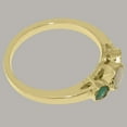 thumbnail image 5 of LBG British Made 14k Yellow Gold Ring with Natural Opal & Emerald Womens Engagement Ring - 33 size options - Size 7.25, 5 of 7