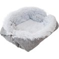 thumbnail image 1 of HLONKSmall 2-in-1 Faux Fur Calming Pet Bed with Removable Cover  Gray, 1 of 6