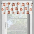 thumbnail image 2 of Ambesonne Fox Valance Pack of 2, Vintage Animal Sleeping, 54"X12", Coral Beige, 2 of 5