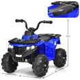 thumbnail image 3 of Gymax Kids Ride On Car 6V Battery Powered ATV w/4 Anti-skid Wheels Music Player Blue, 3 of 8