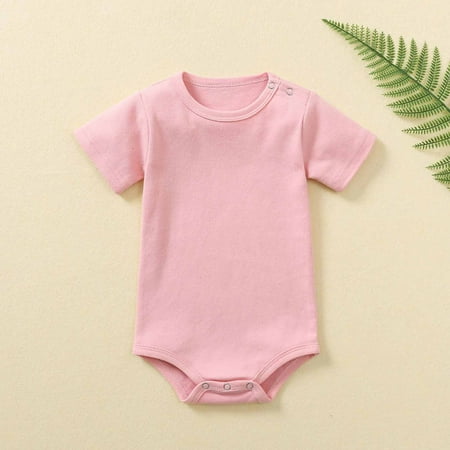 

Baby Girl Romper，Summer Clearance Toddler Baby Girls Boys Short Sleeve Solid Color T-Shirt Jumpsuit Romper