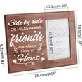 thumbnail image 2 of 1 pc Side By Side or Miles Apart Friends are Always Close at Heart 10x15cm Friend Wooden Photo Frame Unique Friendship Frames Going Away Gifts for Friends Home Room Decoration, 2 of 6